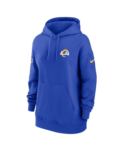 Nike Women's Sideline Club (nfl Los Angeles Rams) Pullover Hoodie In Royal
