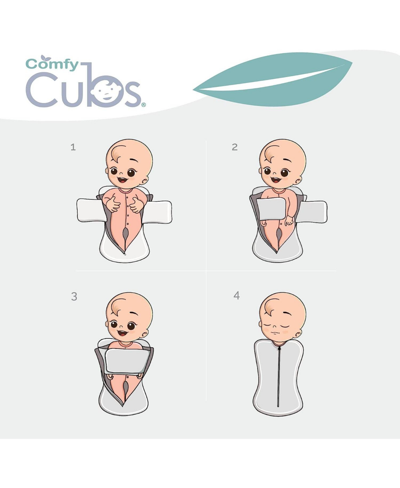 Comfy Cubs Zipper Swaddles, Pack Of 2 In Blush,mauve