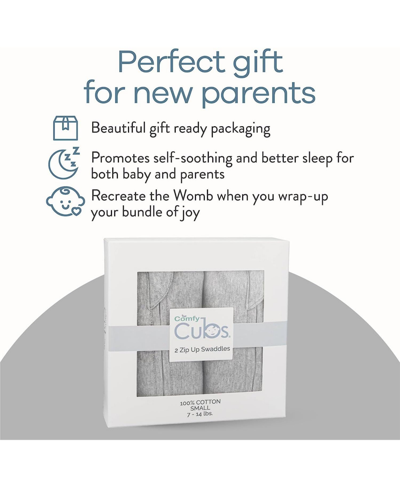 Comfy Cubs Zipper Swaddles, Pack Of 2 In Blush,mauve