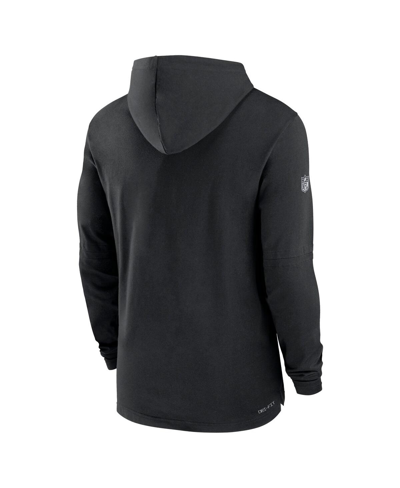 Shop Nike Men's  Black Las Vegas Raiders Sideline Performance Long Sleeve Hoodie T-shirt