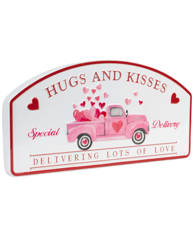 Shop Northlight 15.75" Hugs And Kisses Valentine's Day Wall Sign In Pink