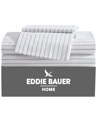 Shop Eddie Bauer 200 Thread Count Essential Stripe Cotton Percale Sheet Set