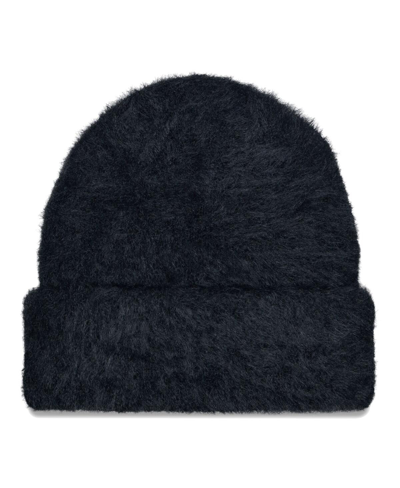 New Era Women's  Black Minnesota Vikings Fuzzy Cuffed Knit Hat In Black