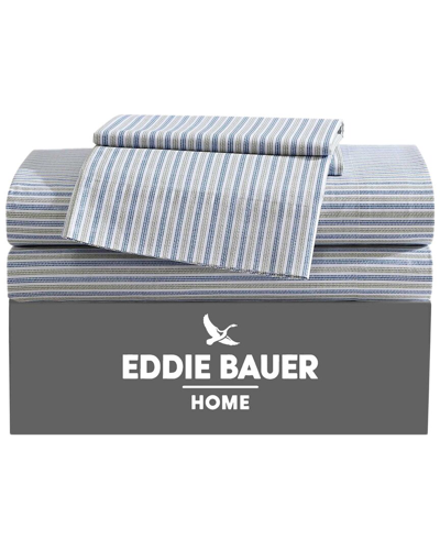Shop Eddie Bauer 200 Thread Count Ticking Stripe Cotton Percale Sheet Set