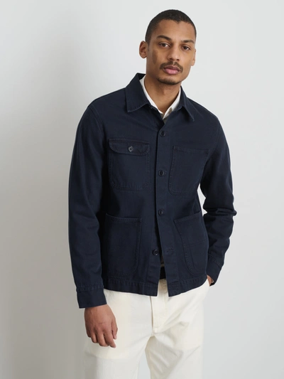 Shop Alex Mill Garment Dyed Work Jacket In Recycled Denim In Dark Navy