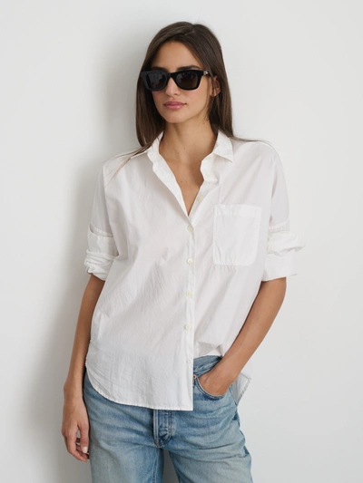 Shop Alex Mill Jo Shirt In Cotton Poplin In White