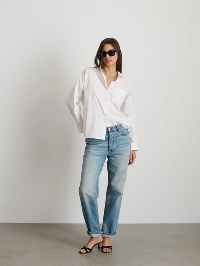 Shop Alex Mill Jo Shirt In Cotton Poplin In White