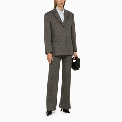 Calvin Klein Grey Wool Tailored Jacket In Grey