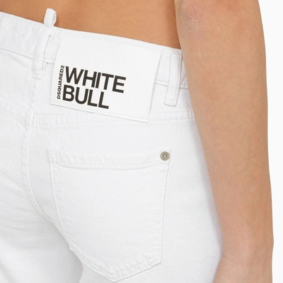 Shop Dsquared2 Denim Trousers In White