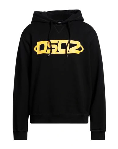 Dsquared2 Man Sweatshirt Black Size S Cotton, Elastane In Black