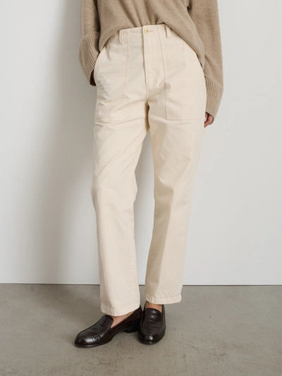 Shop Alex Mill Neil Pant In Herringbone In Ecru