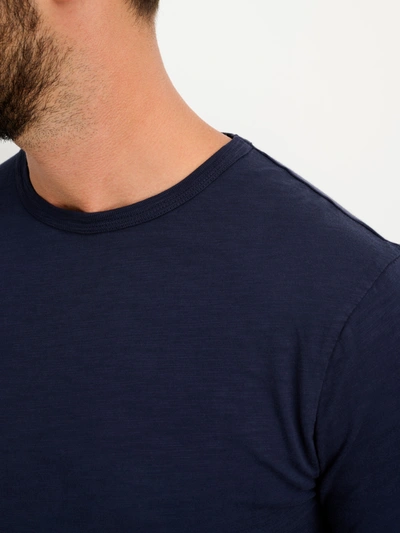 Shop Alex Mill Standard Long Sleeve T-shirt In Slub Cotton In Navy