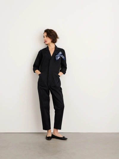 Shop Alex Mill Standard Jumpsuit In Cotton Twill In Black