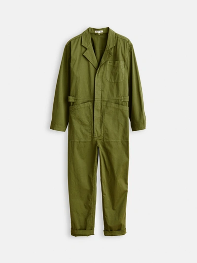 Shop Alex Mill Standard Jumpsuit In Cotton Twill In Army Green