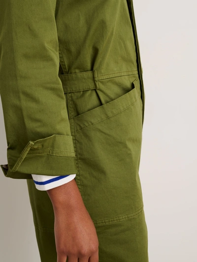 Shop Alex Mill Standard Jumpsuit In Cotton Twill In Army Green