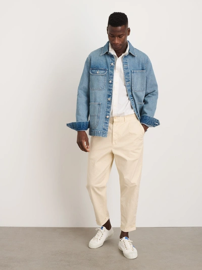 Alex Mill Standard Pleated Pant In Chino In Oat Milk