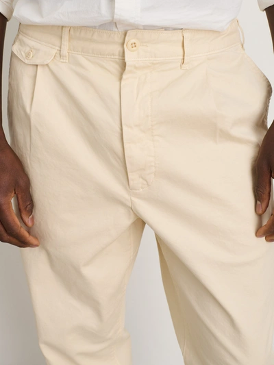 Shop Alex Mill Standard Pleated Pant In Chino In Oat Milk