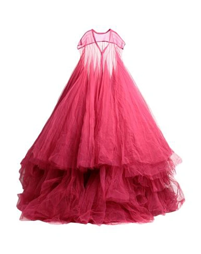 Shop Rick Owens Woman Maxi Dress Fuchsia Size Onesize Polyamide In Pink
