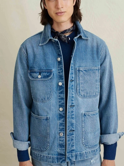 Shop Alex Mill Work Jacket In Vintage Wash Denim