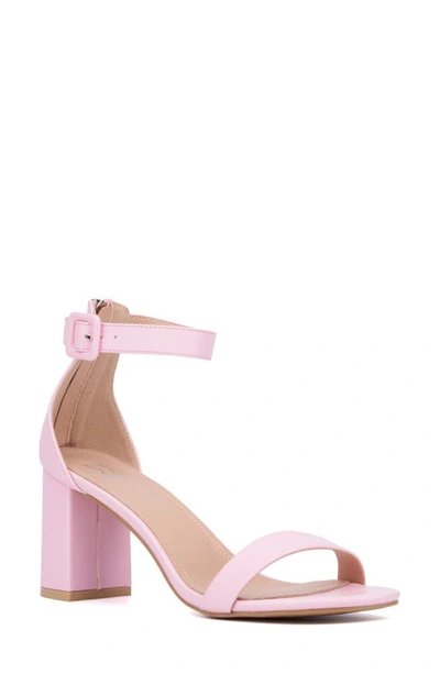 Shop New York And Company Lulu Heeled Sandal In Light Pink