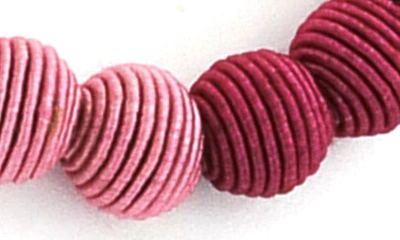 Shop Panacea Ball Hoop Earrings In Pink