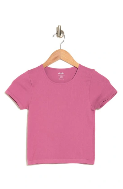Shop Elodie Short Sleeve Seamless T-shirt In Dry Rose