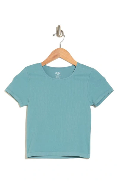 Shop Elodie Short Sleeve Seamless T-shirt In Dusty Teal