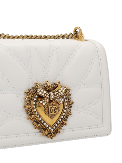 Shop Dolce & Gabbana Devotion M Handbag In White