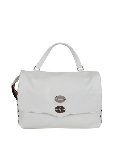 Zanellato Postina Twist Lock Small Tote Bag In White
