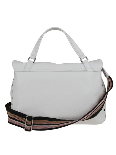 Zanellato Postina Twist Lock Small Tote Bag In White