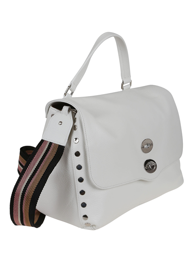 Zanellato Postina Twist Lock Small Tote Bag In White