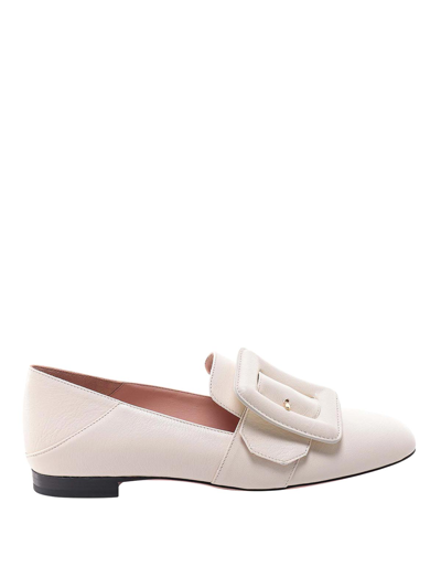 Shop Bally Leather Loafer In Beige