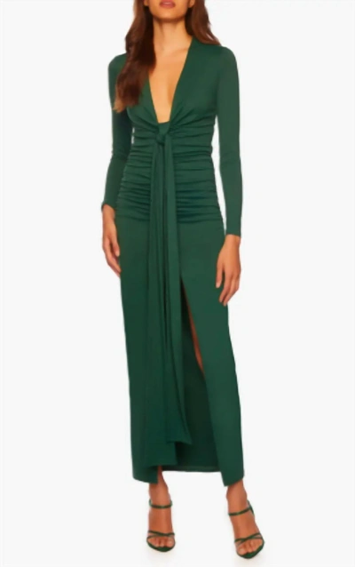 Shop Susana Monaco Plunge Neck Bodycon Dress In Green