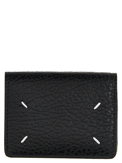 Maison Margiela Four Stitches Compact Wallet In Black