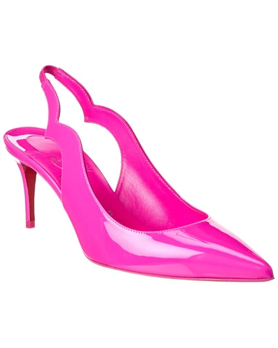 Shop Christian Louboutin Hot Chick Sling 70 Patent Slingback Pump In Pink