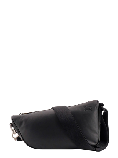 Shop Burberry Crossbody Leather Bag In Black