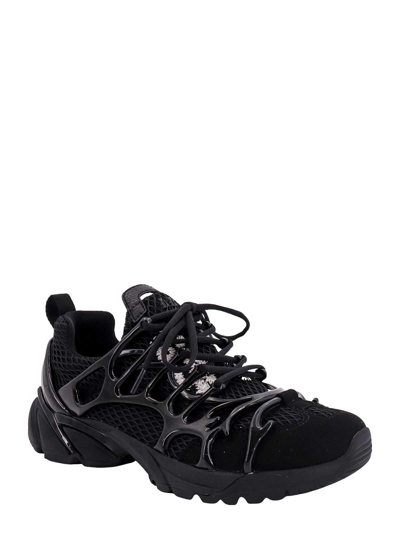 Shop 44 Label Group Mesh Sneakers With Embossed Rubber Detail In Black