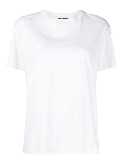 Shop Jil Sander Crew-neck T-shirt In White