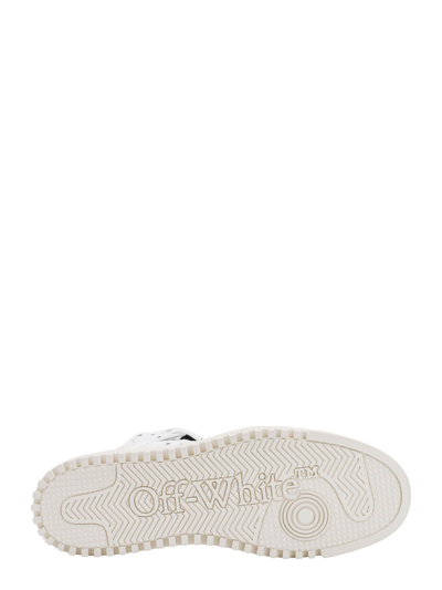 Shop Off-white Leather Canvas Sneakers Zip Tie In White