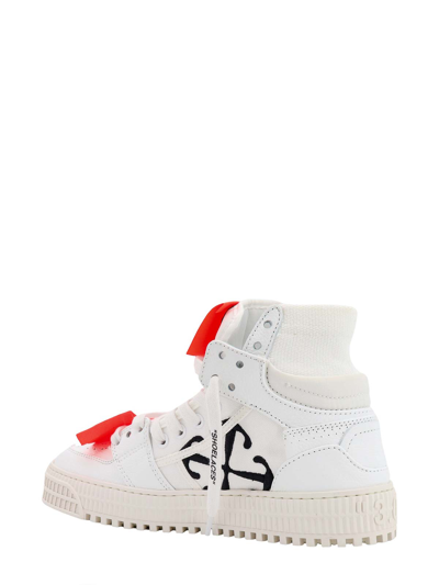 Shop Off-white Leather Canvas Sneakers Zip Tie In White
