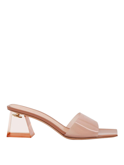 Shop Gianvito Rossi Leather Mule In Nude & Neutrals