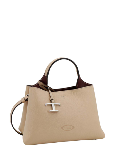Shop Tod's Micro Leather Bag Removable Strap In Beige