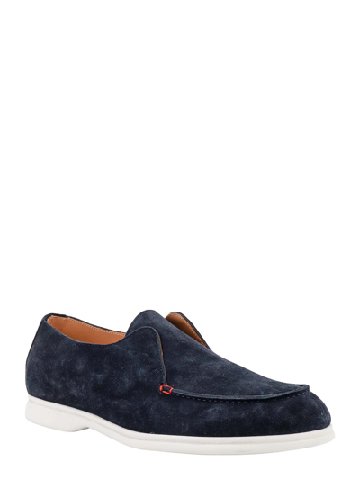 Shop Kiton Suede Loafer In Blue
