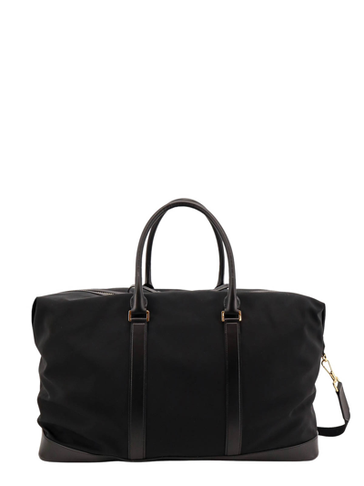Tom Ford Recycled Nylon Duffle Frontal Logo In Black