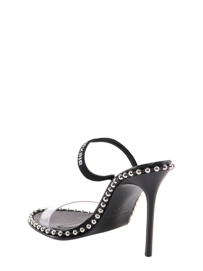 Alexander Wang Leather Sandals With Metal Details In Black