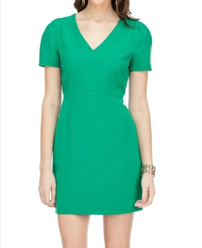 Shop Jade V-neck Dress In Green