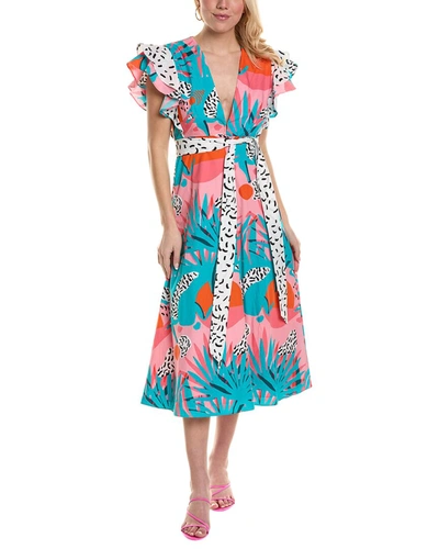 Shop Garrie B Meghann Midi Dress In Multi