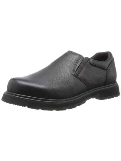 Shop Dr. Scholl's Shoes Winder Mens Leather Slip Resistant Slip-on Shoes In Black