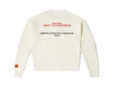 Shop Heron Preston Sweaters In Ivory/black