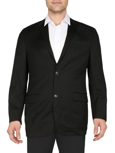 Shop Michael Michael Kors Mens Wool Long Sleeves Two-button Blazer In Black